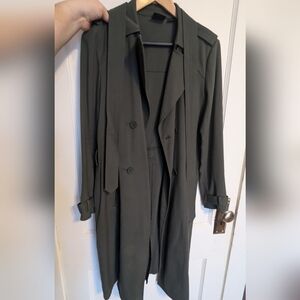 Dark Green Peacoat styled jacket